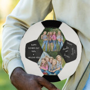Fathers Day Papa 2 Photo Signed Soccer Ball at Zazzle