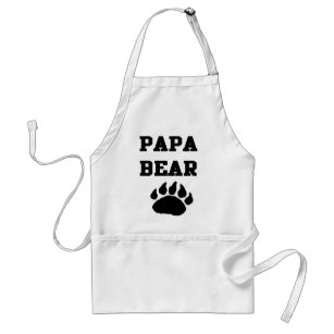 Father's Day Papa Bear DAD NEW FATHER BABY DADDY  Adult Apron