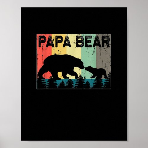 Fathers day PAPA Bear Daddy Bear Papabear  Poster