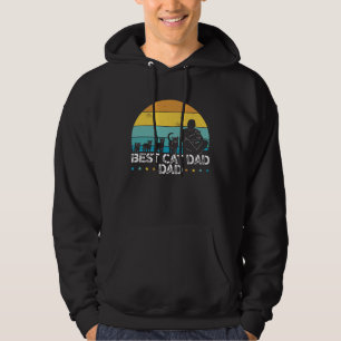 Fathers Day Papa Best Cat Dad Ever Fatherhood Dadd Hoodie