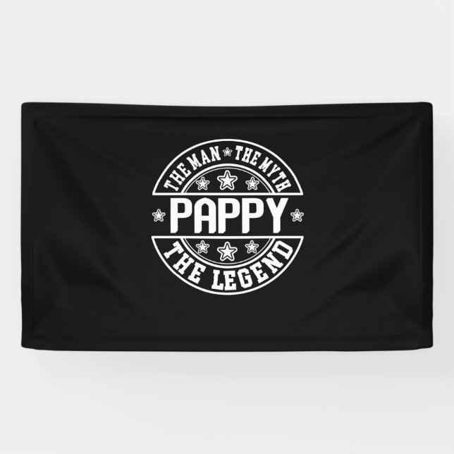 Father's Day | Pappy The Man The Myth The Legend Banner (Horizontal)