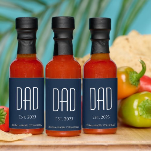 Fathers Day Party Favor Minimalist New Dad  Hot Sauces