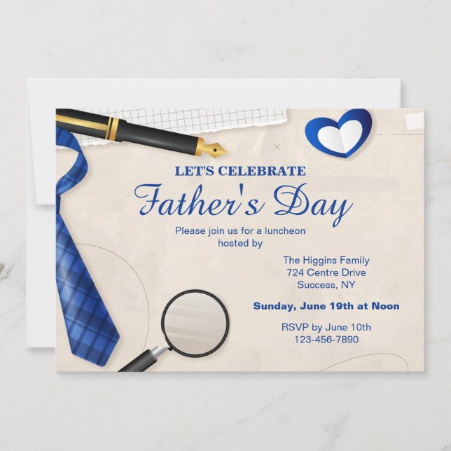 Father's Day Party Invitation (Front)