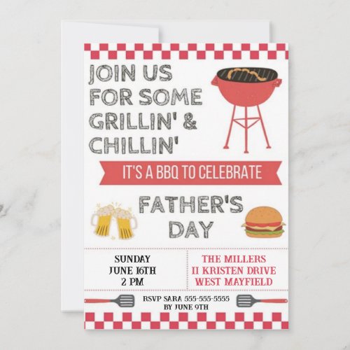 Fathers Day Party Invitation