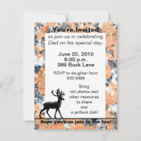 Father's Day Party Invitation Deer