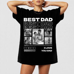 Father's day Personalized Best Dad Ever Photos T-Shirt