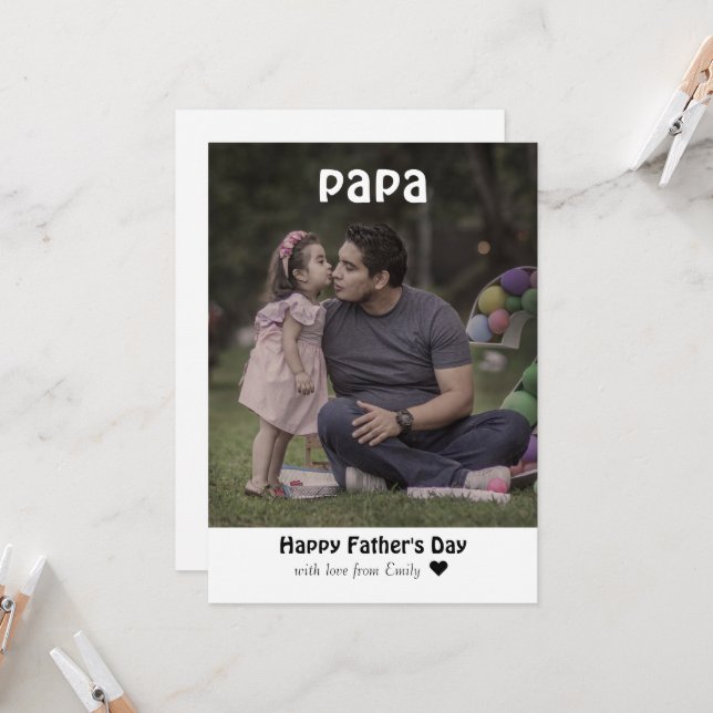 Father's day personalized card (Front/Back In Situ)