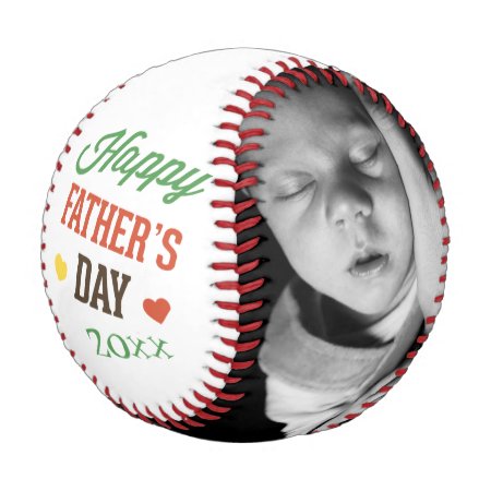 Fathers Day Personalized Colorful Baseball