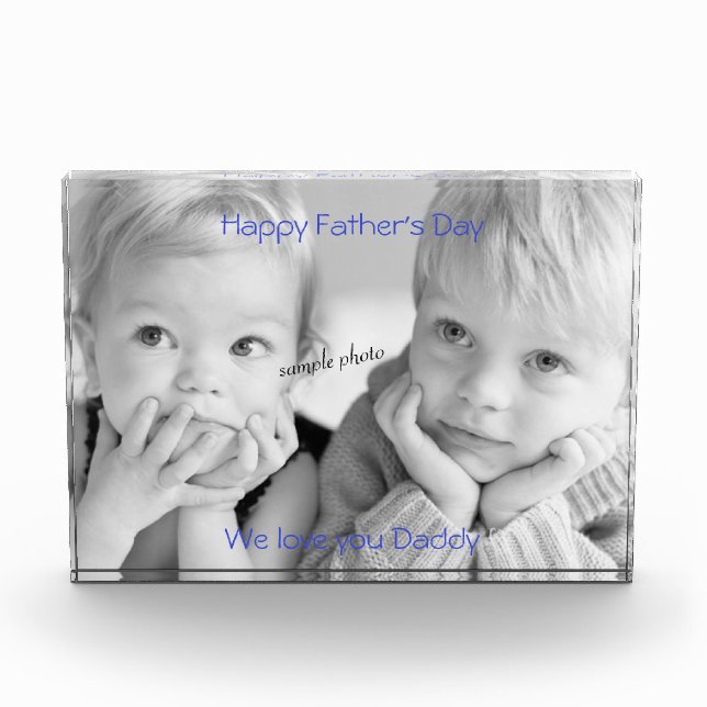 Father's Day, Personalized, Custom Photo Block (Front)
