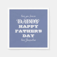 Father's Day Personalized Daddy Paper Napkins