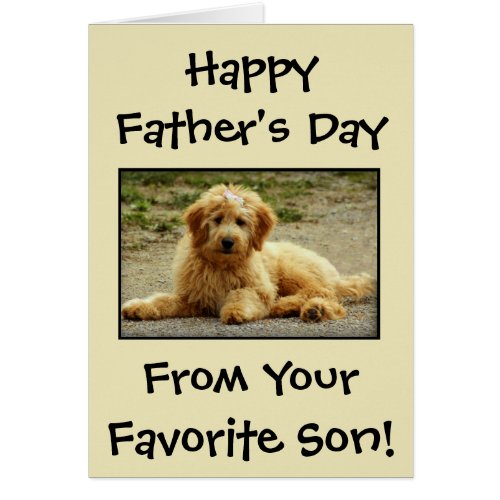 Fathers Day Personalized From The Dog Photo Card