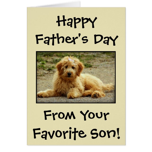 Father's Day Personalized From The Dog Photo Card (Front)