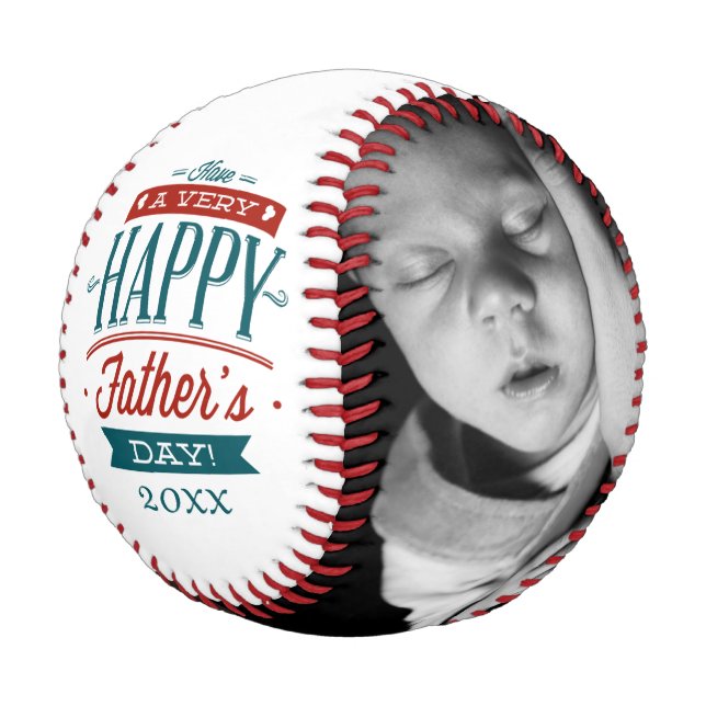 Fathers Day Personalized One Of A Kind Baseball (Angled)