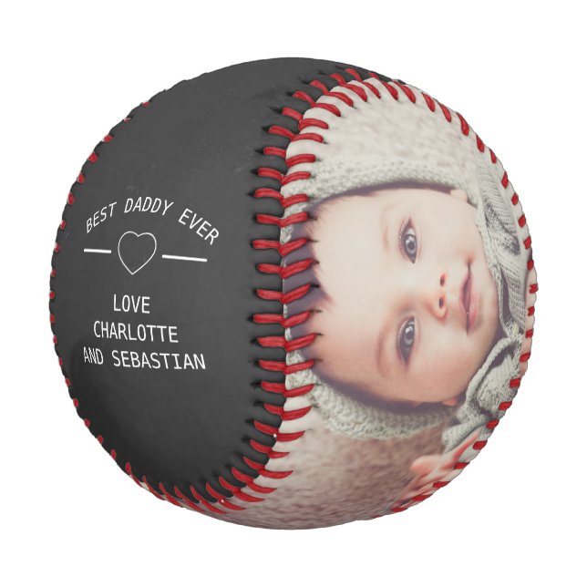 Fathers Day Personalized One Of A Kind Baseball (Angled)