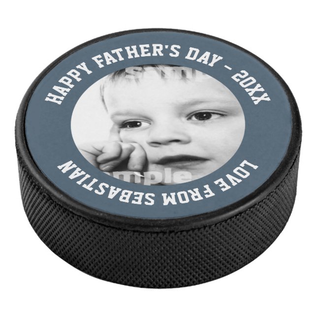 Fathers Day Personalized One of a Kind Hockey Puck (3/4)
