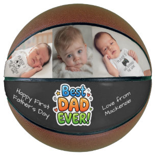 Fathers Day Personalized Photo Best Dad Ever Basketball