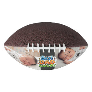 Fathers Day Personalized Photo Best Dad Ever Football