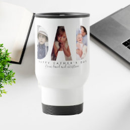 Father&#39;s Day Personalized Photo Collage Dad gift Travel Mug