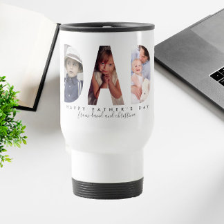Father's Day Personalized Photo Collage Dad gift Travel Mug