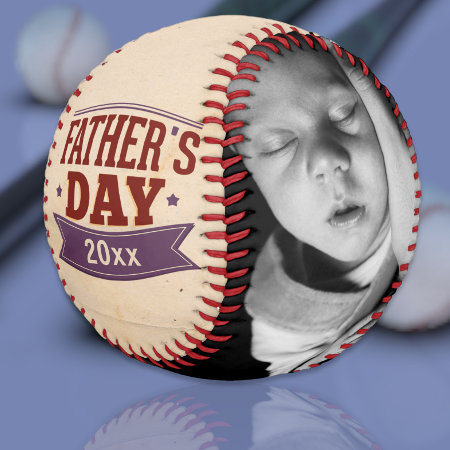 Fathers Day Personalized Photo Custom Baseball