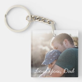 Fathers Day Personalized Photo Key Chain