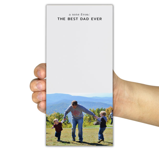 Father's Day Personalized Photo Magnetic Notepad