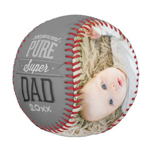 Fathers Day Personalized Pure Super Dad Baseball