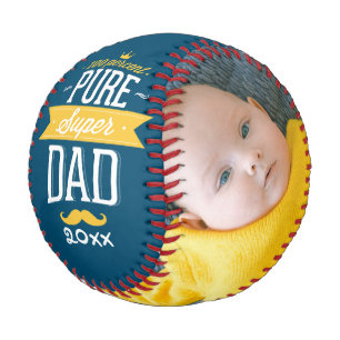 Fathers Day Personalized Pure Super Dad Baseball