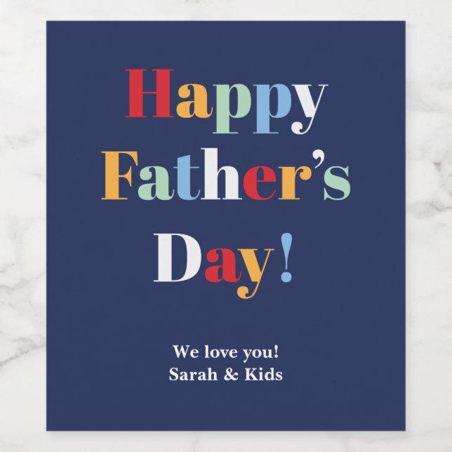 Father's Day Personalized Wine Labels (Single Label)