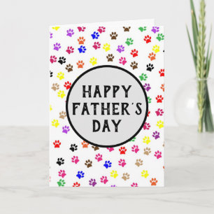 Father's Day Pet Dad Paw Prints Card