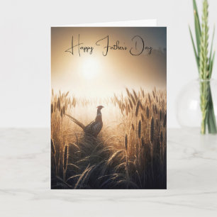 Father's Day Pheasant in Wheat Field Card