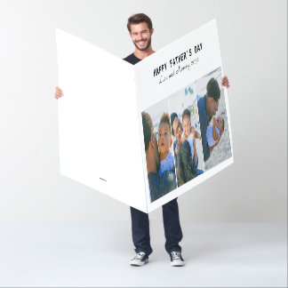 Father's Day Photo Collage 36x48 Holiday Greeting Card