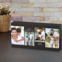Father&#39;s Day Photo Collage 4 Vertical Photo Wooden Box Sign