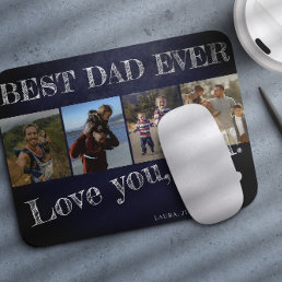 Fathers Day photo collage best dad ever custom Mouse Pad