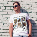 Father's Day photo collage best dad ever custom T-Shirt<br><div class="desc">Bold typography kids family photo collage black white t-shirt template personalized with your 6 photos and your text. Could be a great keepsake gift for dad for Father's Day, birthday, Christmas, or any other occasion. Please note that the text color is changeable. To change it, use the option EDIT USING...</div>