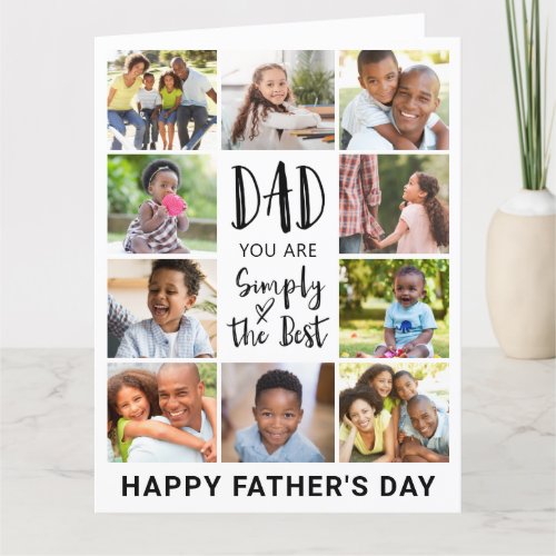 Fathers Day Photo Collage BIG Personalized Card