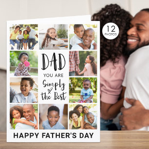 Father's Day Photo Collage BIG Personalized Card