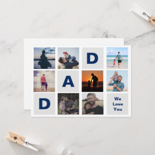 Father's day photo collage card