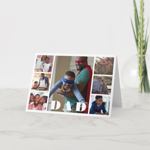 Fathers Day Photo Collage Dad  Card