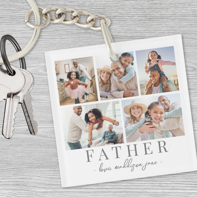 Fathers Day Photo Collage Keychain (Fathers Day Photo Collage Keychain)