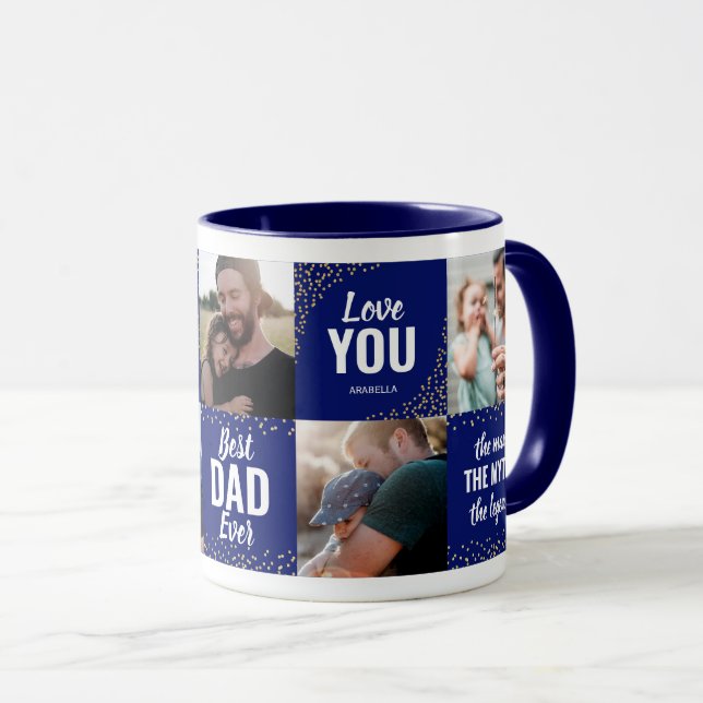 Father's Day Photo Collage Mug (Front Right)