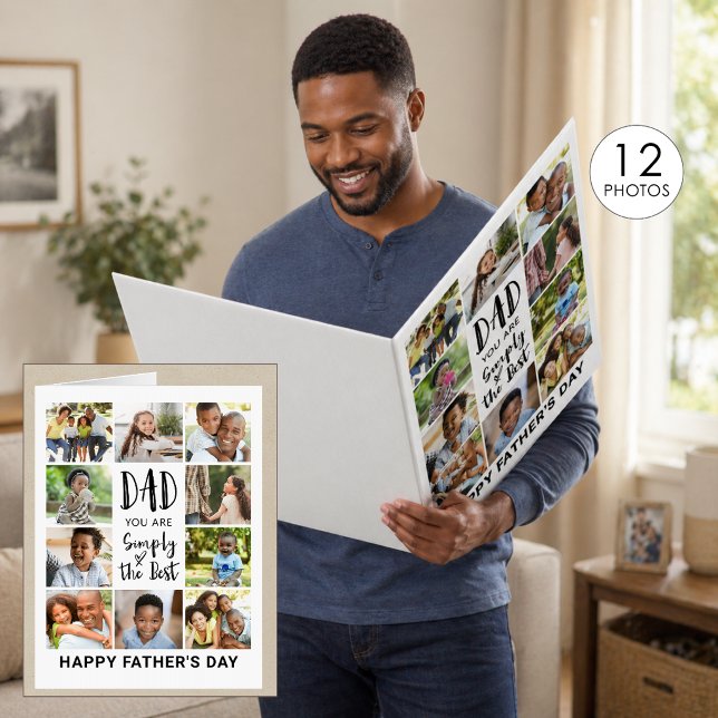 Father's Day Photo Collage Personalized BIG Card (Creator Uploaded)