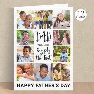 Father's Day Photo Collage Personalized Holiday Card