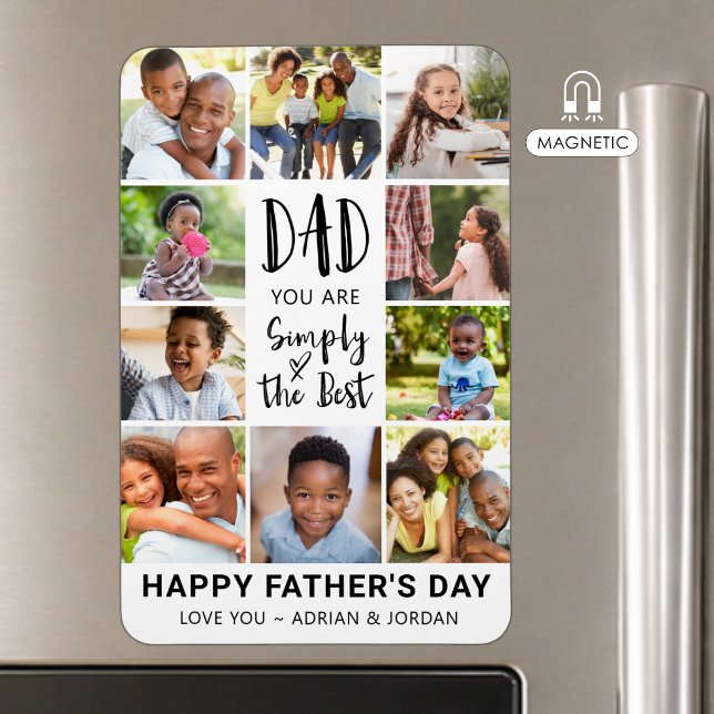 Father's Day Photo Collage Personalized Magnet (Creator Uploaded)