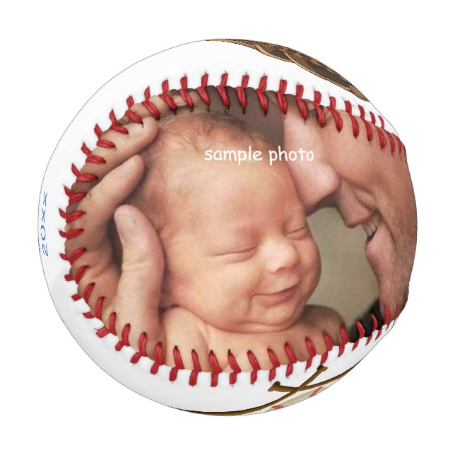 Father's Day, Photo, Custom Baseball (Front Left)