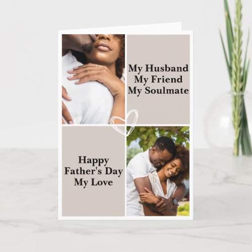 Fathers Day Photo Custom Collage Card