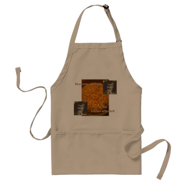 Father's Day Photo Customizable Adult Apron (Front)