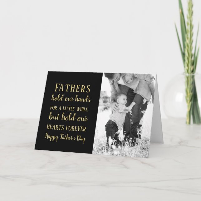 Father's Day Photo Daughter Quote Card (Front)