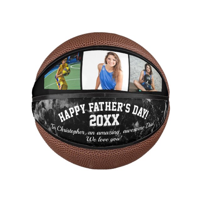 Father's Day Photo Gift Basketball Ball (Front)