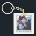 Father's Day Photo New Dad Cool Daddy Keychain<br><div class="desc">Personalized Father's Day gift for your dad to celebrate Father's Day. Whether it's for a new dad, stepdad, old and classic dad, or dad-to-be, the custom text function will get you covered. You can change the text to your desired wording and upload your own custom photo. Get something memorable and...</div>
